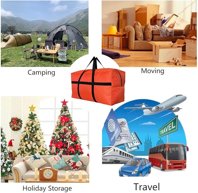 Extra Large Storage Canvas Duffle Bag for Travel, Black Oversized Giant Big Traveling Duffle Bag