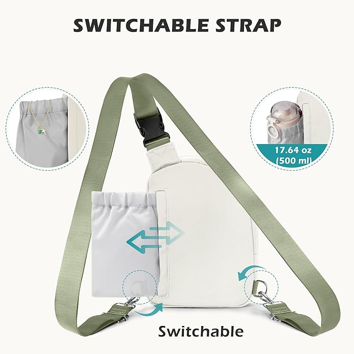 TOPEAST Anti Theft Crossbody Bags for Women Men, Small Sling Crossbody Bag Travel Purse Shoulder Wallet with RFID Blocking