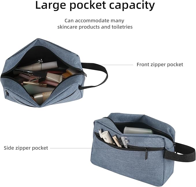 Travel Toiletry bag Toiletry bag for women men Hanging Cosmetic bag Travel accessories for Women Men (Blue)