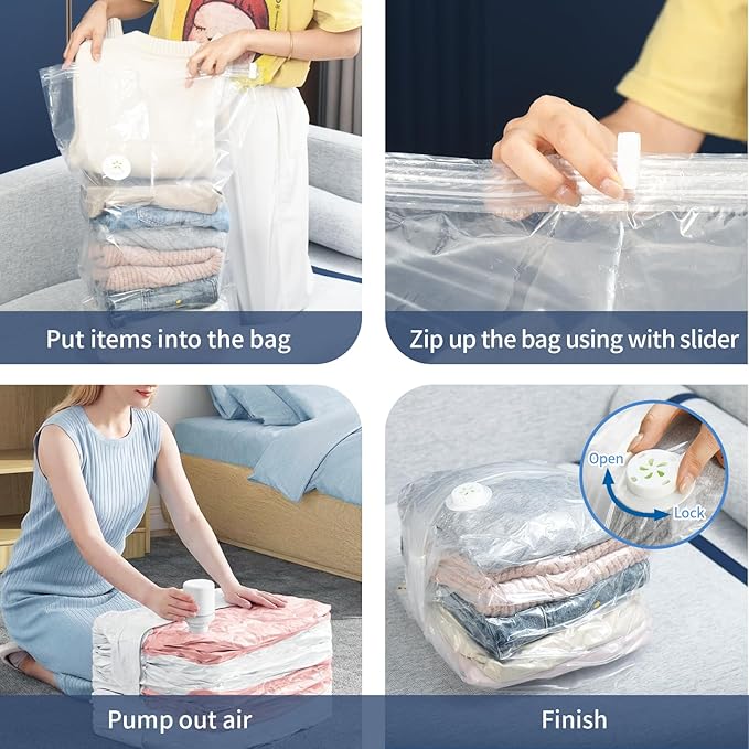 5 PACK Cube Vacuum Storage Bags,Large Cube (19.6 * 27.5 * 11.8 Inch),Electric Pump， Extra Large Vacuum Seal Bags for Clothing, Comforters, Blankets, Bedding, Closet Organization Space Saving