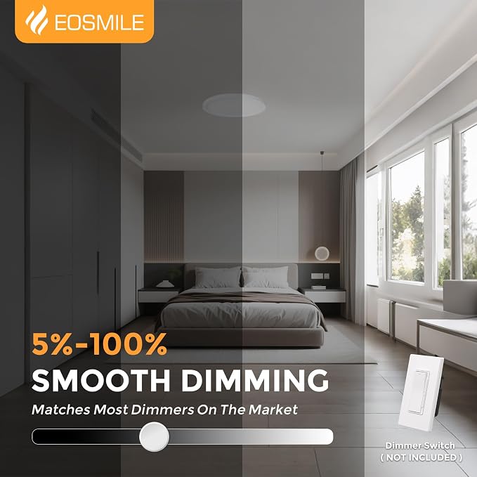 2Pack 15.8 Inch White LED Flush Mount Ceiling Light, 35W, 4200LM | 120lm/W, CRI95+, 2700K-5000K 5CCT & Dimmable, Round Flat Panel Light for Hallway, Kitchen, Bedroom, Laundry Room