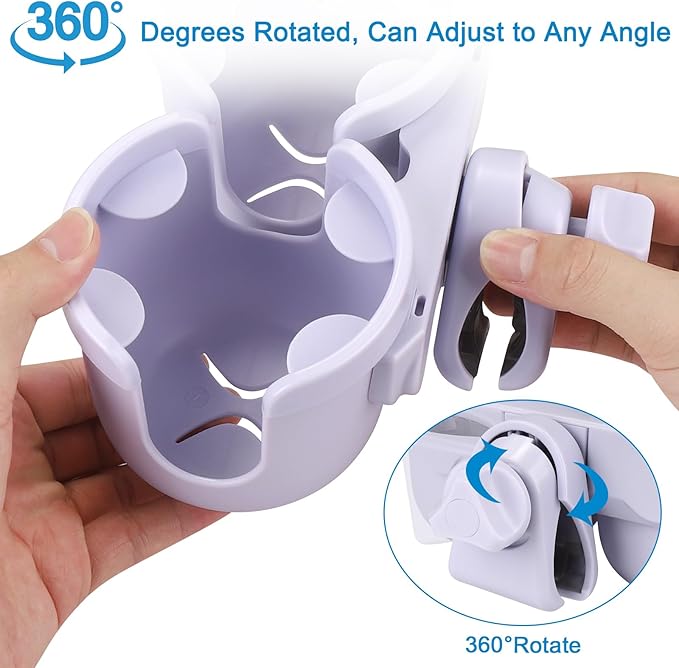 Accmor Stroller Cup Holder with Phone Holder, Bike Cup Holder, Universal Cup Holder for Uppababy Nuna Doona Strollers, 2-in-1 Cup Phone Holder for Stroller Bike Wheelchair Walker Accessory