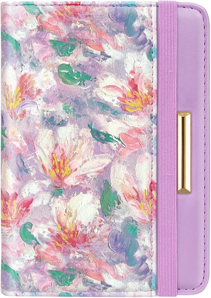 Passport Holder Cover,Traveling Passport Case Cute Passport Wallet for Women,Spring Garden