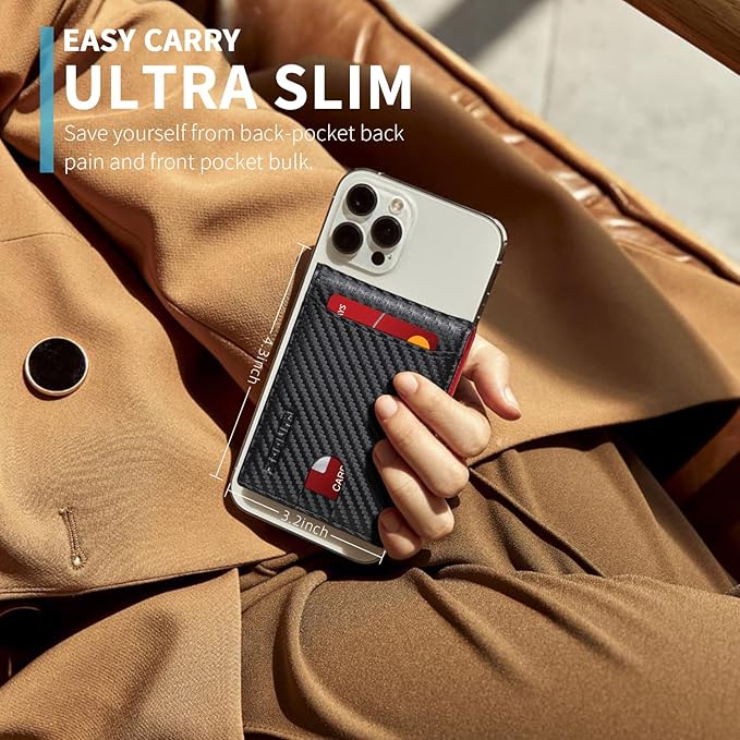 RUNBOX Wallet for Men Slim 11 Credit Card Holder Slots Leather RFID Blocking Small Thin Men's Wallet Bifold Minimalist Front Pocket Large Capacity Gift Box