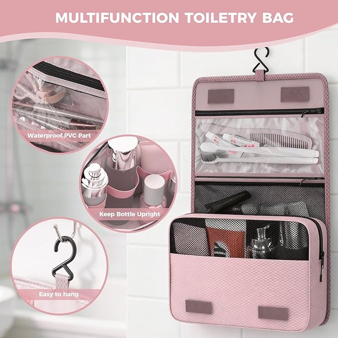 8-Piece Compression Packing Cubes for Travel, Stylish Luggage Organizer Set for Women, Space Saving Travel Essentials, Perfect for Vacation Cruise, Weekend Getaways & Carry-On Packing - Light Pink