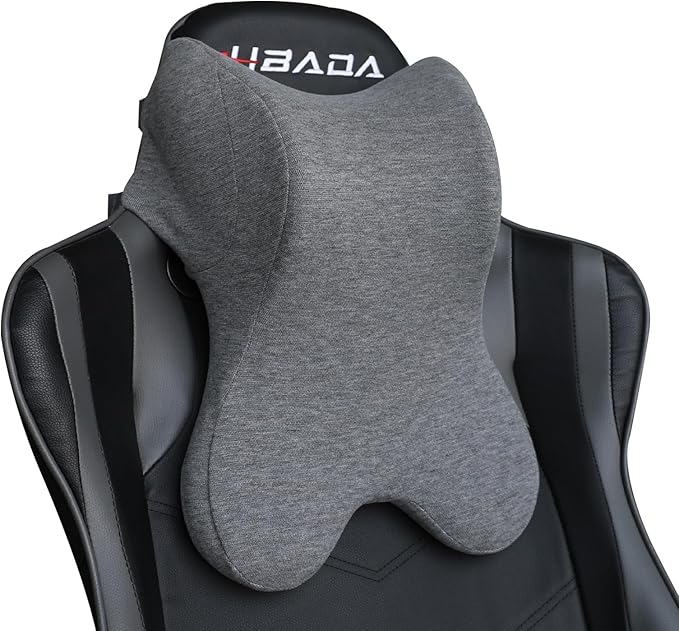 Car Neck Pillow for Driving Gaming Chair Headrest Pillow Office Chair Neck Pillow Ergonomic Design Double Straps Design Suitable for Different Heights
