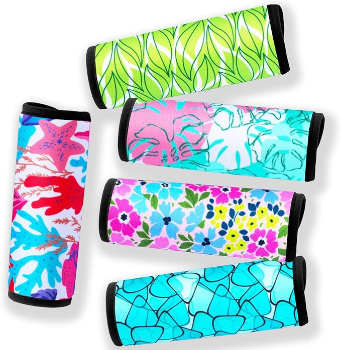 Neoprene Luggage Handle Wrap Fluorescent Colors Luggage Identifiers/Tags/Marker (Mixed02)