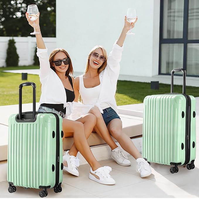Carry on 20inch Luggage with Spinner Wheels, Lightweight PC+ABS Hard Shell Suitcases, Expandbale Storage & TSA Aprovel Lock