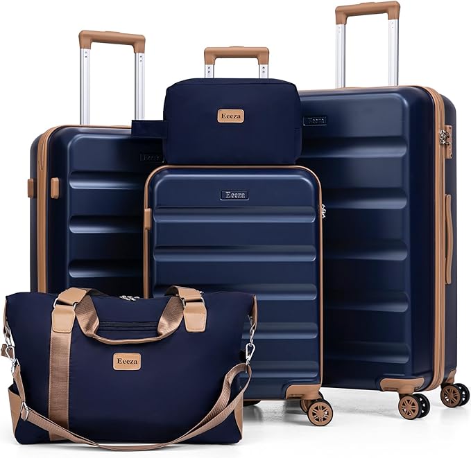 Luggage Sets 5 Piece,Suitcases with Wheels,ABS Hard Case Luggage with TSA Lock Spinner Wheels,Carry On Luggage Set (20/24/28 Inch)