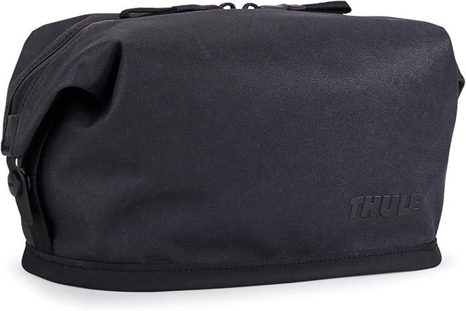 Thule Aion Toiletry Bag - Water-resistant bag for toiletries, makeup & shaving essentials - Removable liquids bag included - Easy to clean - Snap loop for easy hang - Waxed, PFC-free fabric