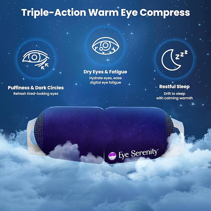 Lure Essentials Steam Eye Mask by Eye Serenity Self-Heating Warm Compress, 45-Pack, Unscented, Dry Eye Relief, Perfect for Self-Care, Ideal for Office, Travel & Nightly Relaxation, Calm Sleep