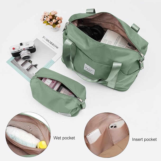 LONG VACATION 3 Piece Carry On Luggage 20 Inch Suitcase with Spinner Wheels, ABS+PC Hardshell Suitcase set with TSA Lock & YKK Zipper