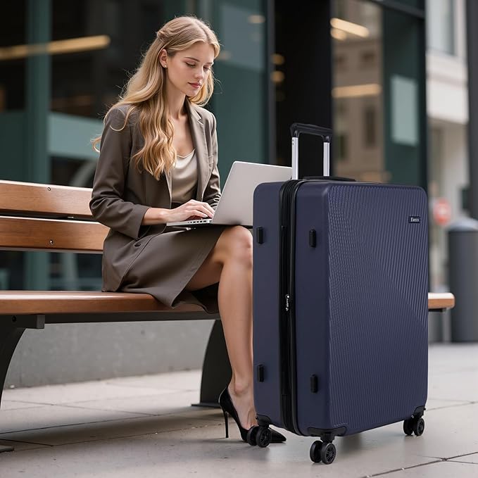 Expandable Luggage Sets 5 Piece,Suitcases with Detachable Wheels,ABS Hard Case Luggage with TSA Lock Spinner Wheels,Carry On Luggage Set