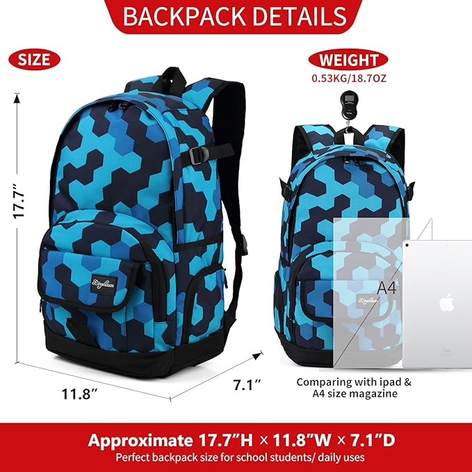 rickyh style School Backpack Travel Bag for Men & Women Lightweight College Back Pack with Laptop Compartmen