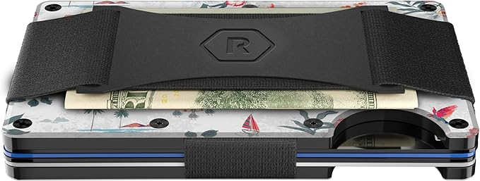 Ridge Wallet for Men - Slim Minimalist Compact Wallet and Card Holder, RFID Protected Front Pocket Wallets for Men with Integrated Cash Strap