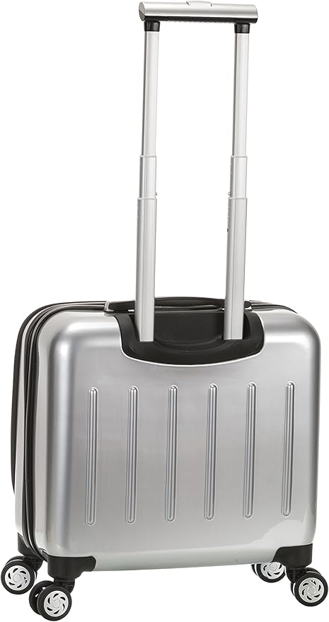 Rockland Revolution Hardside Rolling Computer Case, Silver, Carry-On 17-Inch