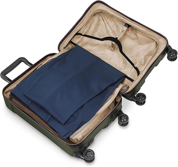 Briggs & Riley Domestic 22" Carry On Spinner - Luggage for Travel, Suitcases with Wheels, Hardside Rolling Bag for Men & Women, Self-Repairing Zipper - Torq Collection, Hunter Green