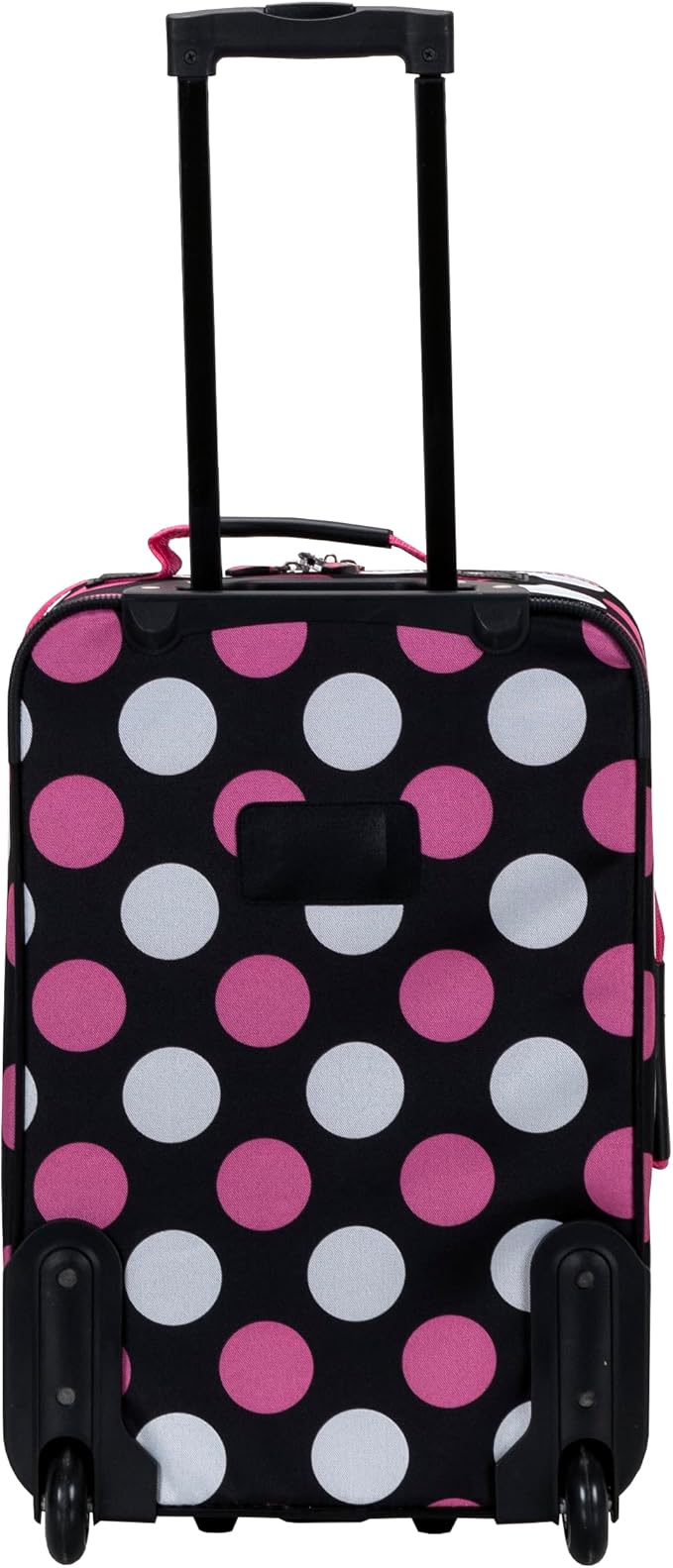 Rockland Fashion Softside Upright Luggage Set,Expandable, Multi/Pink Dot, 2-Piece (14/19)