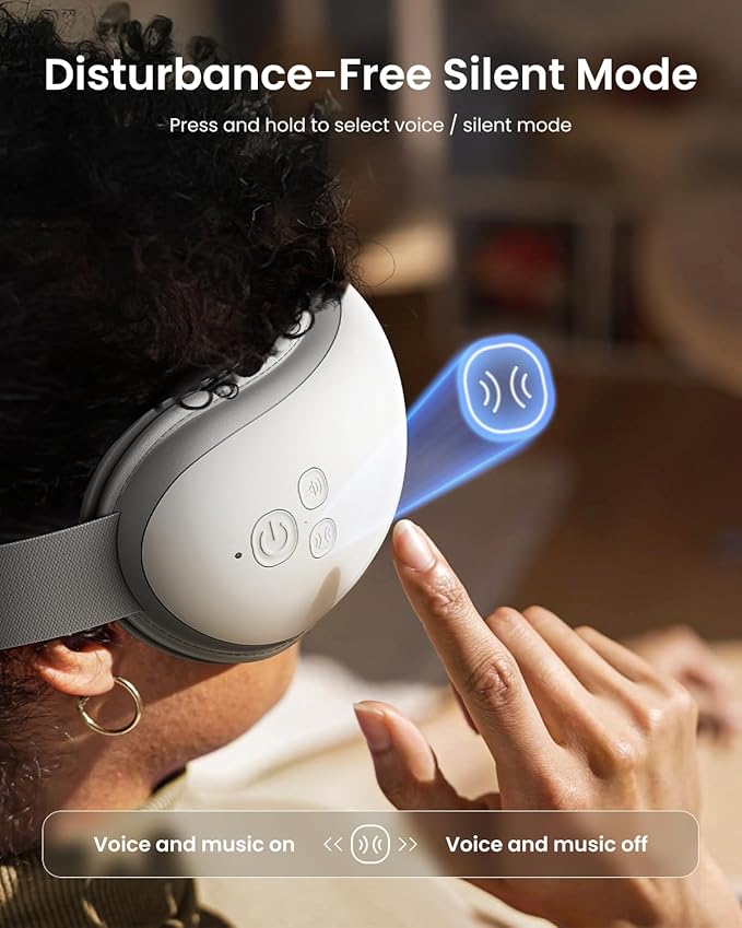 RENPHO Eye Massager with Heat, Mothers Day Birthday Gifts for Mom Women Men Her, FSA Eligible HSA Eye Mask for Migraine Relief, Sleep Mask for Dry Eyes Relax, Reduce Strain for Men Dad Eyeris 1