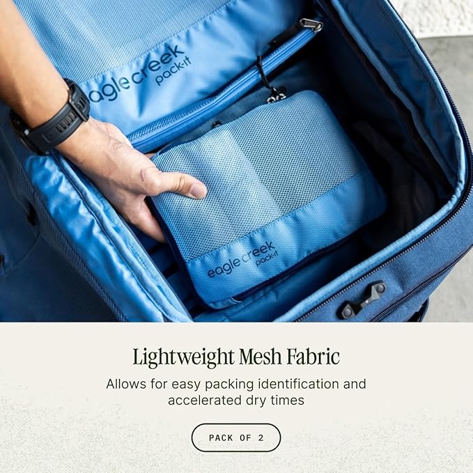 Eagle Creek Pack-It Isolate Compression - Lightweight Cube for Optimizing Luggage Space - Easy-Grab Zipper - Convenient Top Handle - Recycled Materials - Small