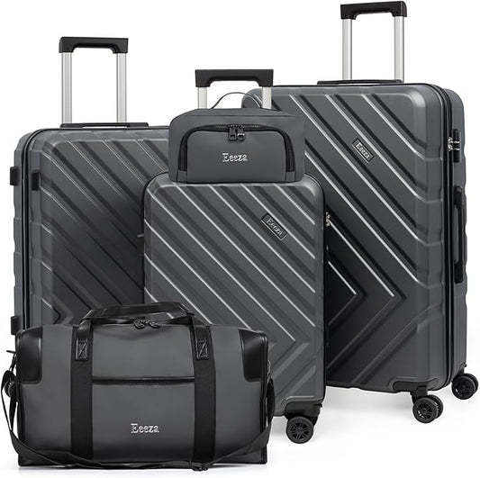 Luggage Sets 5 Piece, Suitcases with Wheels, ABS Hard Case Luggage with TSA Lock Spinner Wheels, Carry On Luggage Set(5 Piece Sets (20"/24"/28"/DB/TB))