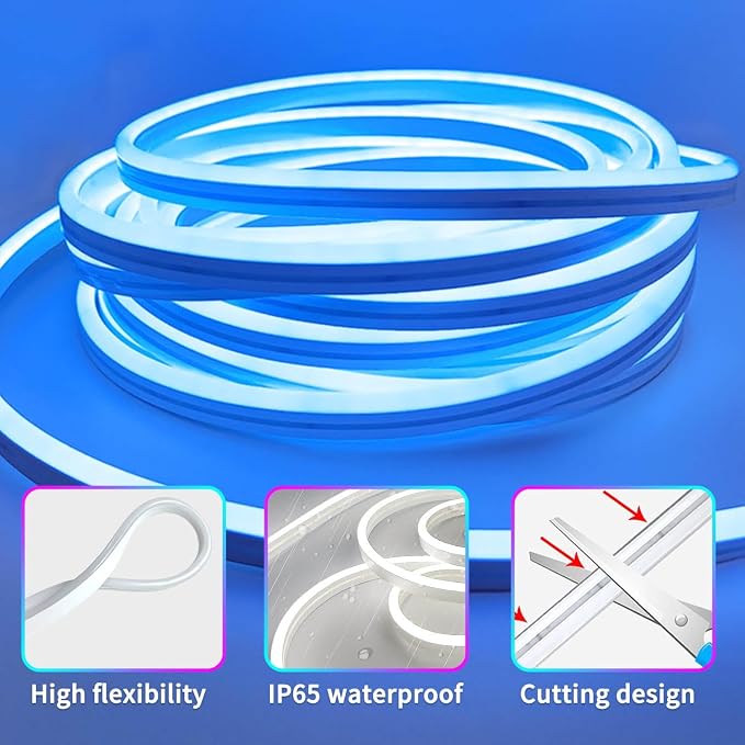 Aroste 32.8-Foot RGB neon Light Strip, Festive Decoration Light Strip | Waterproof IP67 light strip, supporting remote control and app control, suitable for bedroom and gaming LED light strips