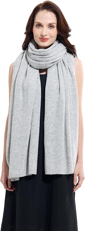 Soft Cashmere Blend Wrap Chic Scarf Stole for Women Wayfarer Travel Extra Large 87"x28"