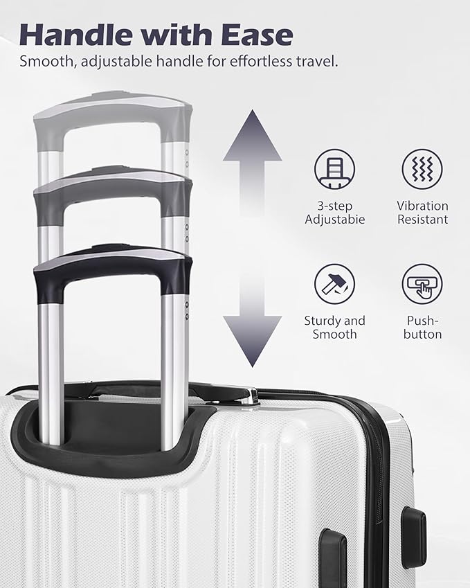 Coolife Luggage Sets, 5 Piece Durable Suitcase, Lightweight Carry on Luggage with PC+ABS Hardshell, Dual Spinner Wheels, TSA Lock and YKK Zipper (green new, 5 piece set)