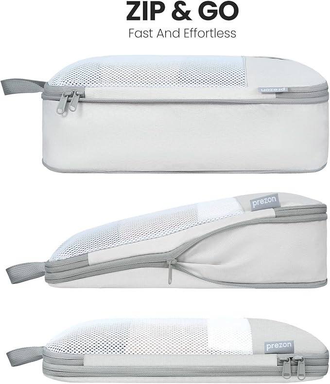 Compression Packing Cubes for Travel, Lightweight Vacation Travel Essentials, Travel Accessories for Suitcase Organizer Bags Set, Durable Luggage Organizer