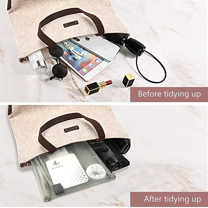 EASYFUN 6 Pieces Mesh Cosmetic Bag With Zipper Portable Travel Organizing Zipper Pouch Toiletries Makeup Pouches For Home Travel Accessories Diaper Bag