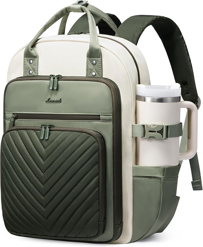 LOVEVOOK Laptop Backpack for Women, Water Resistant Travel Work Backpacks Purse Stylish Business Teacher Nurse Computer