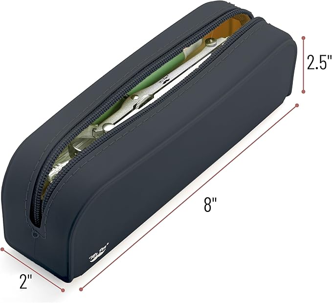 Mr. Pen- Silicone Pencil Case, Black Pencil Pouch, Pencil Case Small, Pencil Pouch Aesthetic
