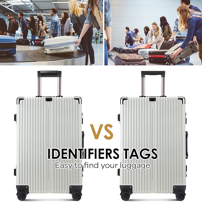 Leather Luggage Handle Wraps for Suitcase, 2 Pack Luggage Handle Cover Identifiers Tags Markers for Travel Accessories (Black 1)