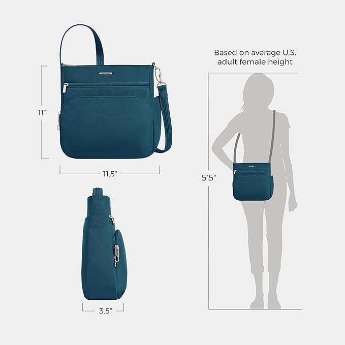 Travelon Anti-Theft Classic North/South Crossbody Bag