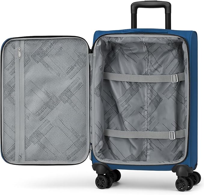 World Traveler Dejuno Jasper 24-Inch Lightweight Expandable Spinner Luggage - Navy