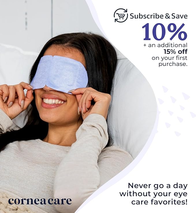 CorneaCare Rest: Self Heating Warm Compress for Dry Eyes | Heated Eye Mask for Fast Relief | Steam Mask for Stye Treatment | No Microwave or Washcloth Needed | Travel Ready Warm Compress | 30 Count