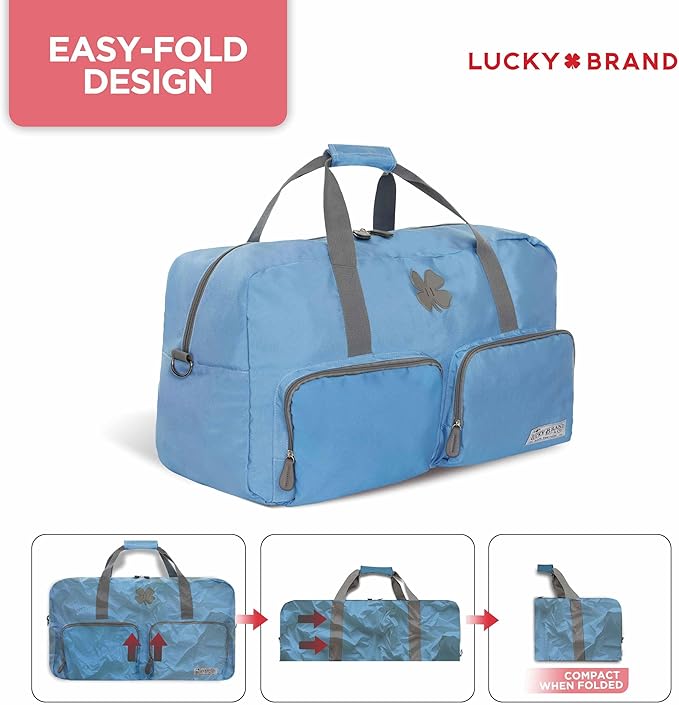 Lucky Travel Duffel Bags 65L, Gym Bag, Travel Bag & Large Duffle Bag for Men, Foldable Overnight Weekender Bags for Women & Men with Adjustable Shoulder Strap,