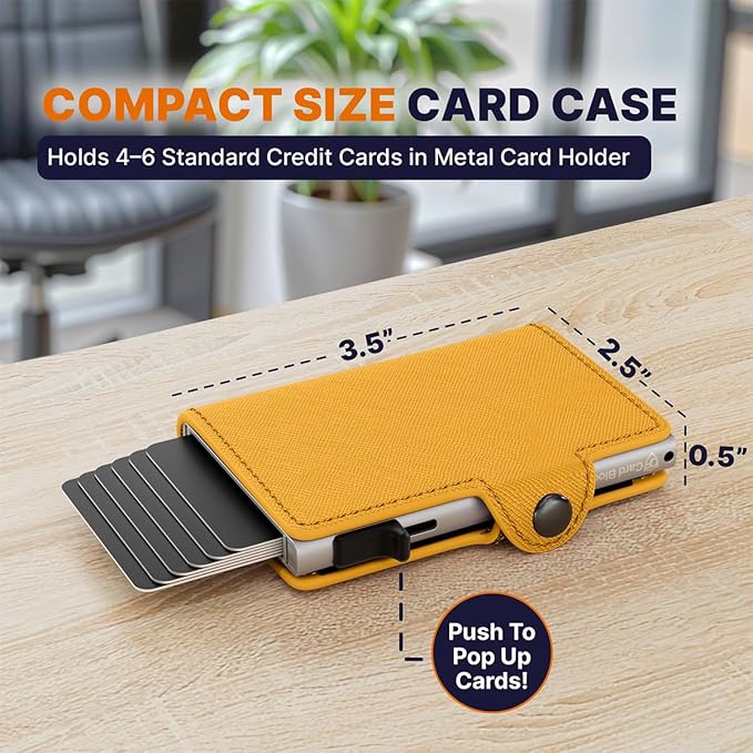 Conceal Plus Pop Up Wallet for Women – Slim Wallet for Small Purse & Crossbody Bag with Quick Card Access and RFID Blocking – Compact Card Holder (4-6 Card Capacity)