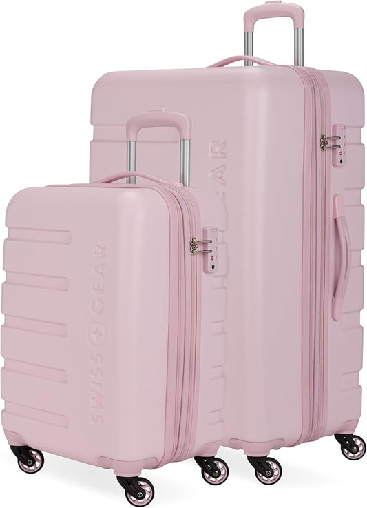 SwissGear 7366 Signature Hardside Expandable Luggage with Spinner Wheels, TSA Lock, Cup-Holder, Pink, 2-Piece Set (19/27)