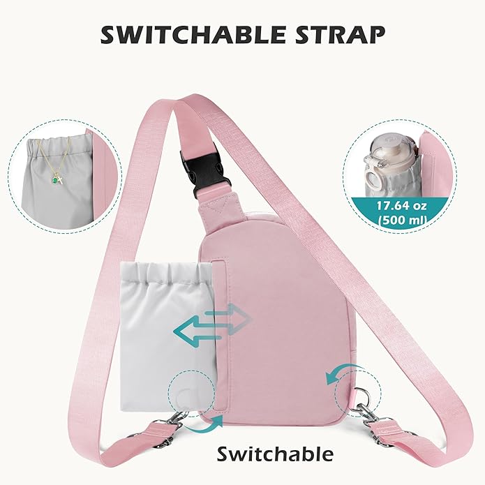TOPEAST Anti Theft Crossbody Bags for Women Men, Small Sling Crossbody Bag Travel Purse Shoulder Wallet with RFID Blocking