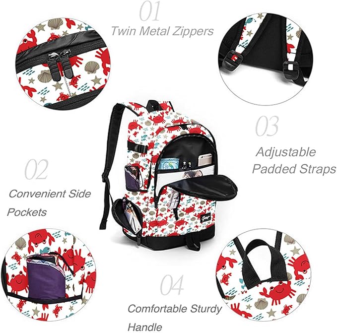 rickyh style School Backpack Travel Bag for Men & Women Lightweight College Back Pack with Laptop Compartmen