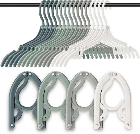 24 Pcs Travel Hangers Portable Foldable Hangers Cruise Ship Essentials Non-Slip Foldable Space Saving Clothes Drying Rack for Travel Cruise Business Trip Suitcase Dormitory School Hotel(Classic)