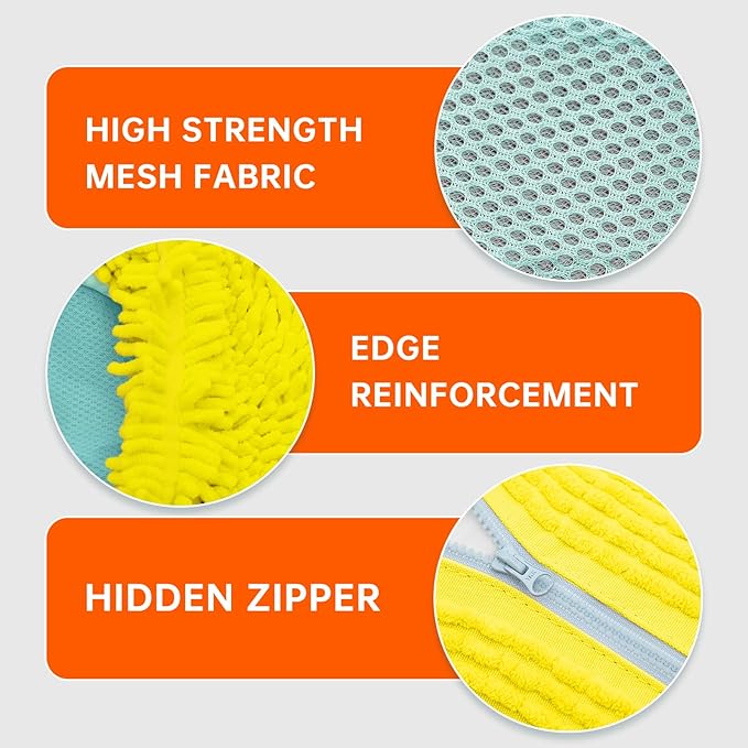 1PCS Shoes Washing Machine Bags, Laundry Shoe Bag for Washer and Dryer, Reusable and Durable Zipper Sneaker Shoe Washing Bag, Tennis Shoes Cleaning Bag for All Shoe Types (Yellow)