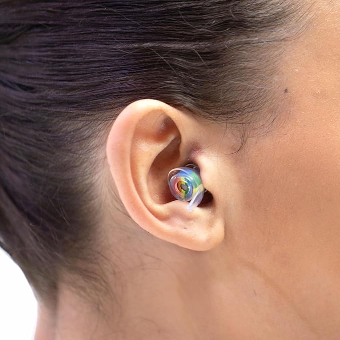 Eargasm High Fidelity Rainbow Earplugs for Concerts, Festivals, Musicians, DJs, Night-Life, Motorcycle Hearing Protection - Reusable Ear Plugs for High Fidelity Noise Reduction up to 21 dB