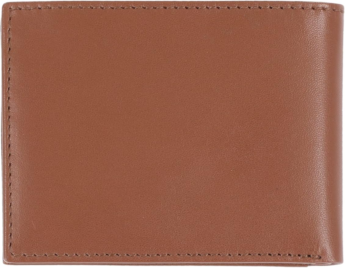 Steve Madden Men's Slim Leather Wallet with Extra Capacity Attached Flip Pockets
