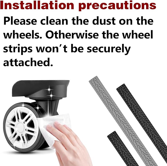 8pcs Luggage Wheels Covers, Suitcase Wheel Covers, Luggage Wheel Protector, Waterproof, Noise Reducing Protectors for Carry-Ons, Universal Fit, Essential Travel Accessories, Grey P X