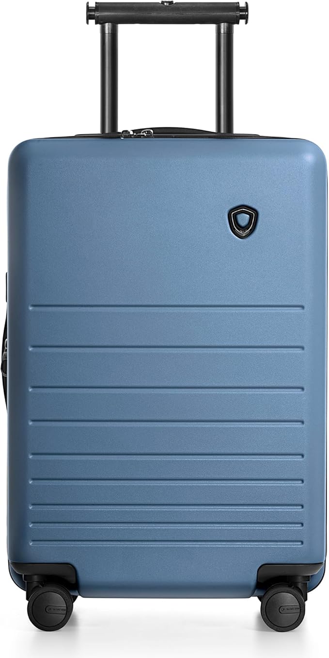 Traveler's Choice Markham Hardside Expandable Luggage with Double Spinner Wheels, Carry-On 21-Inch Suitcase, TSA Lock, 21-Inch, Navy