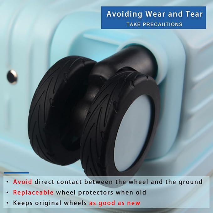 10 Pcs Upgrade Luggage Wheel Covers, Wear-Resistant, Noise-Reduction, Silicone Wheel Protective Covers for 2-2.4" Spinner Wheels, Carry-on Luggage Suitcases, Must Have Travel Accessories（Orange）