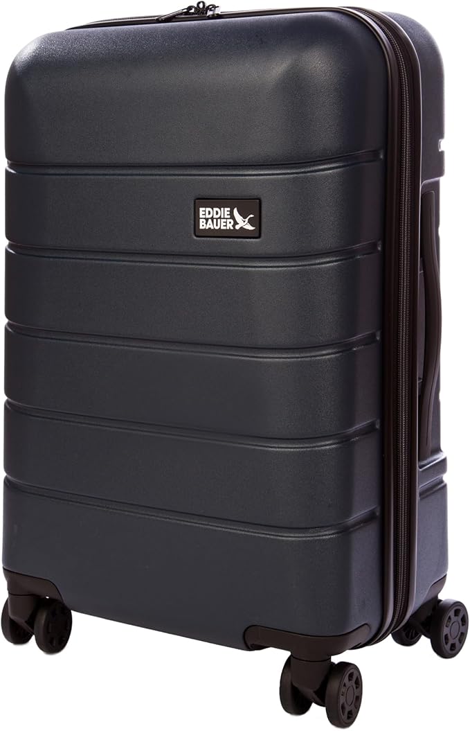 Eddie Bauer Glacier Hardside Spinner Durable PC/ABS Construction 2-Piece Set Suitcase Luggage, Storm