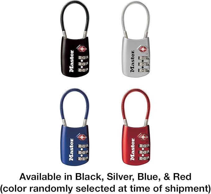 Master Lock 4688D Set Your Own Combination TSA Approved Luggage Lock, 1 Pack, Assorted